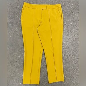 Worthington Yellow Pants with Front Seam Detailing Size 12 🌻🌼☀️ EUC